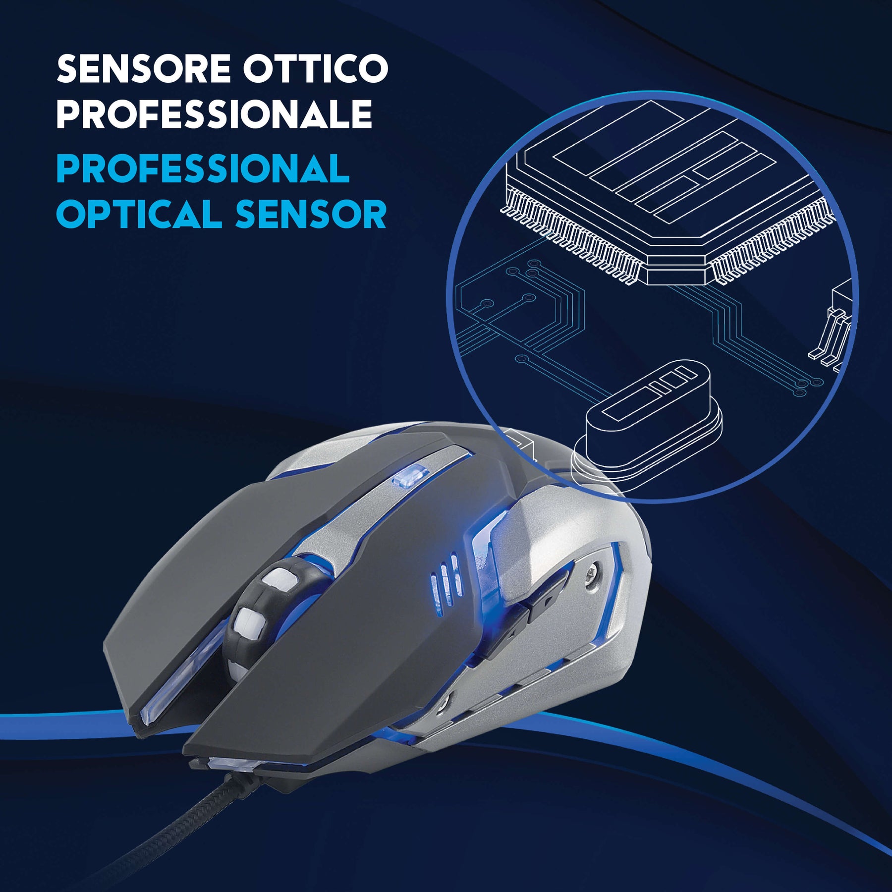 Avenger+ USB gaming mouse pro per PC/PS4/XBOX