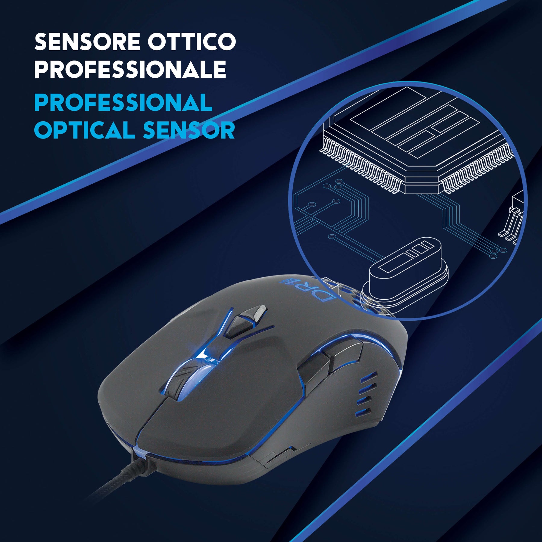 Guardian+ USB gaming mouse pro per PC/PS4/XBOX