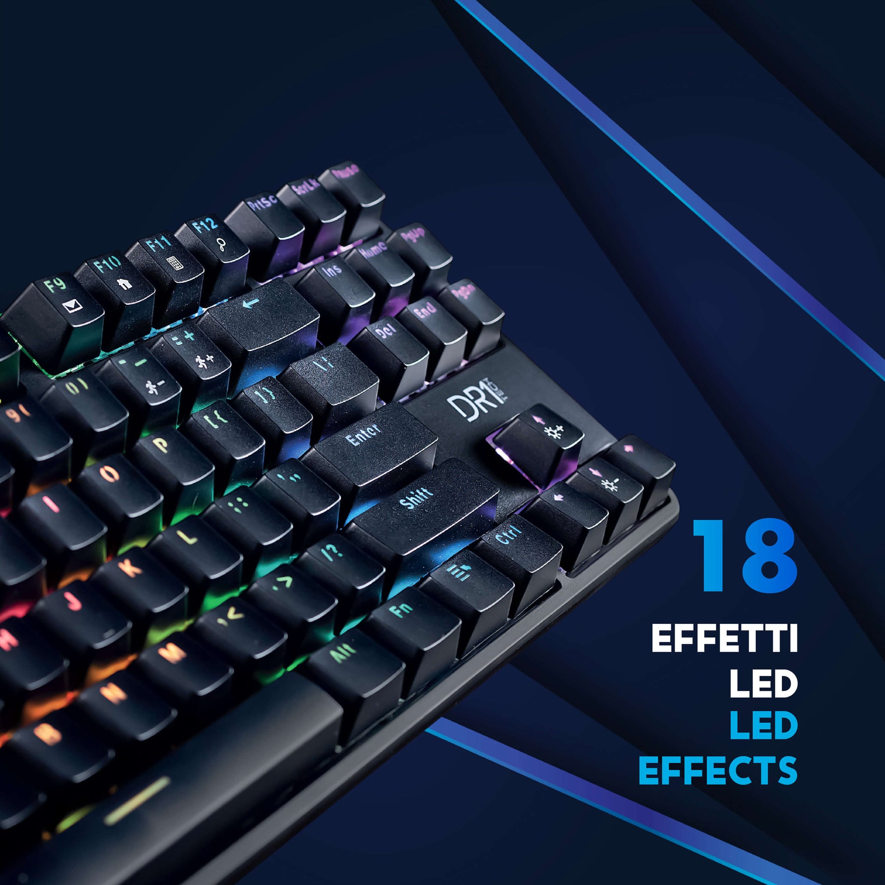 Raven+ tastiera USB pro gaming meccanica per PC