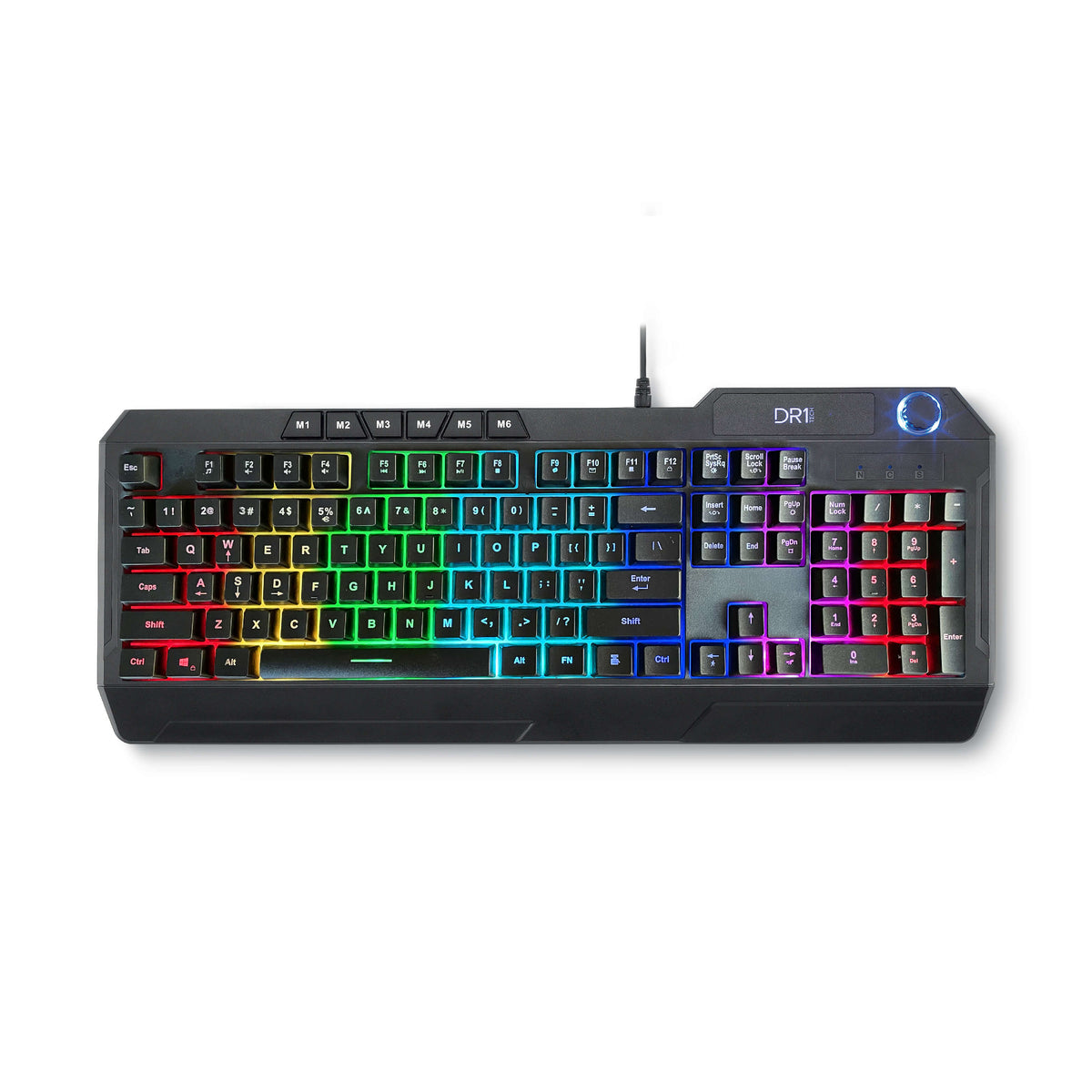 Wasp+ tastiera USB pro gaming con multimedia Knob per PC